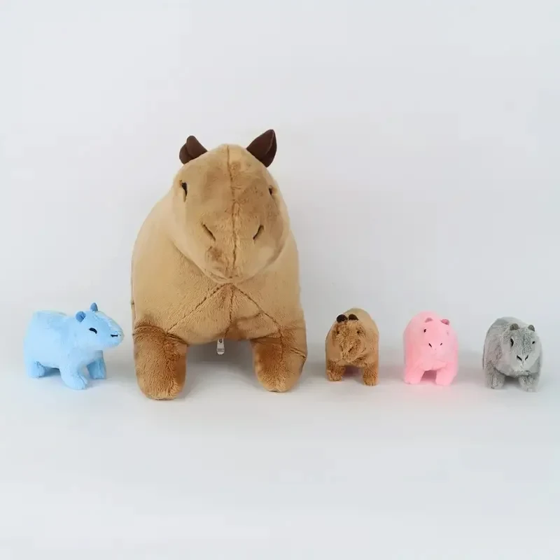 Niedliche Meerschweinchen Mama mit 4 Baby Meerschweinchen Kuscheltier (ca. 30cm)