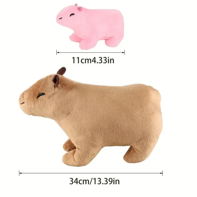 Niedliche Meerschweinchen Mama mit 4 Baby Meerschweinchen Kuscheltier (ca. 30cm)