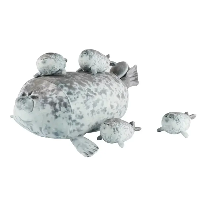 Niedliche Robbe mit 4 Baby Robben Kuscheltier