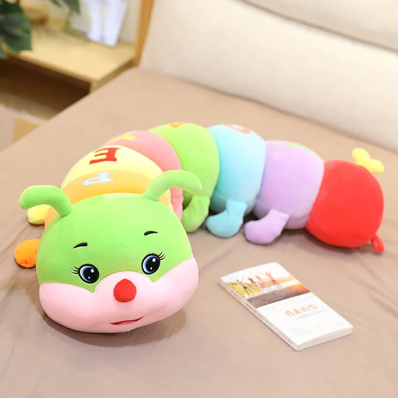 Bunte Raupe Stofftier für Kinder als Kissen