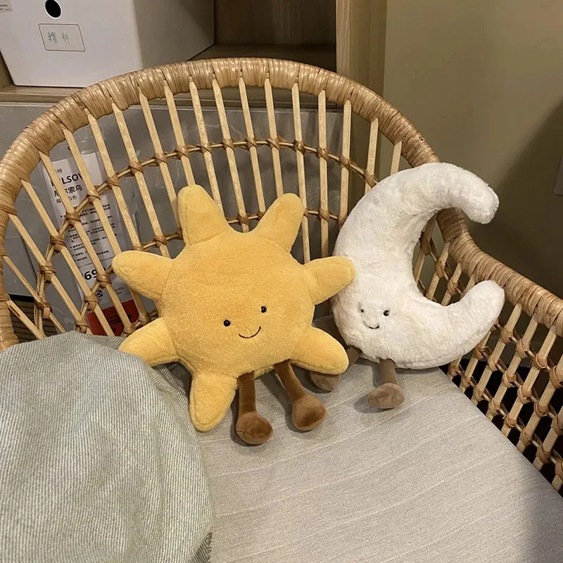 Niedlicher Mond oder Sonne Kuscheltier (ca. 30cm)