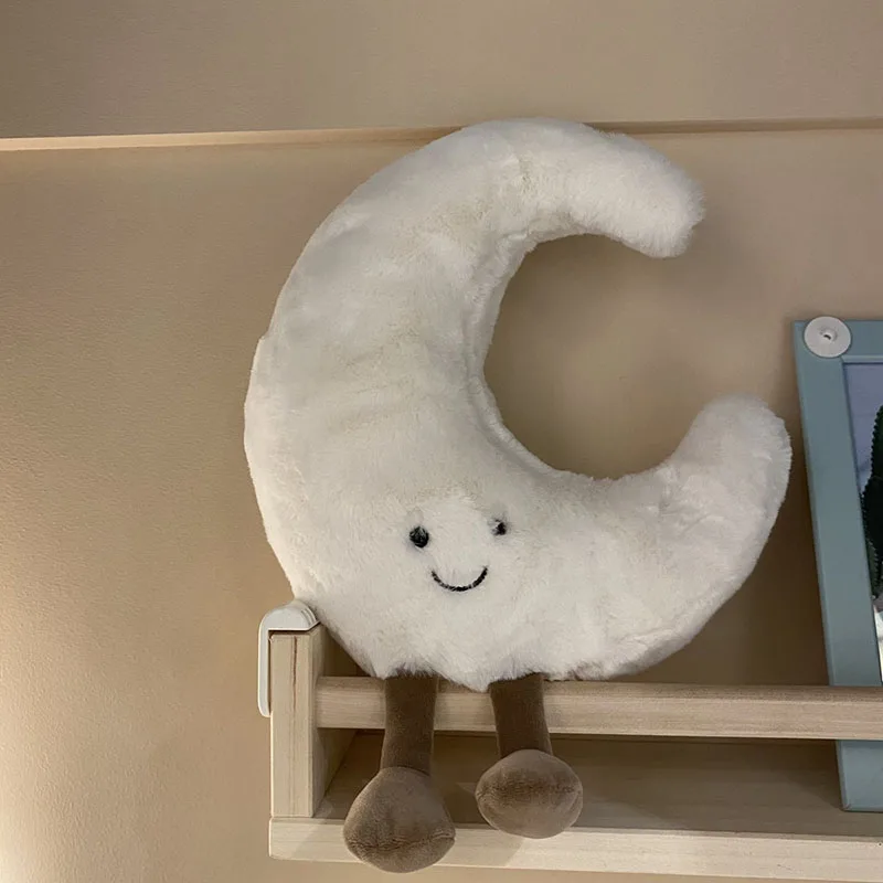 Niedlicher Mond oder Sonne Kuscheltier (ca. 30cm)