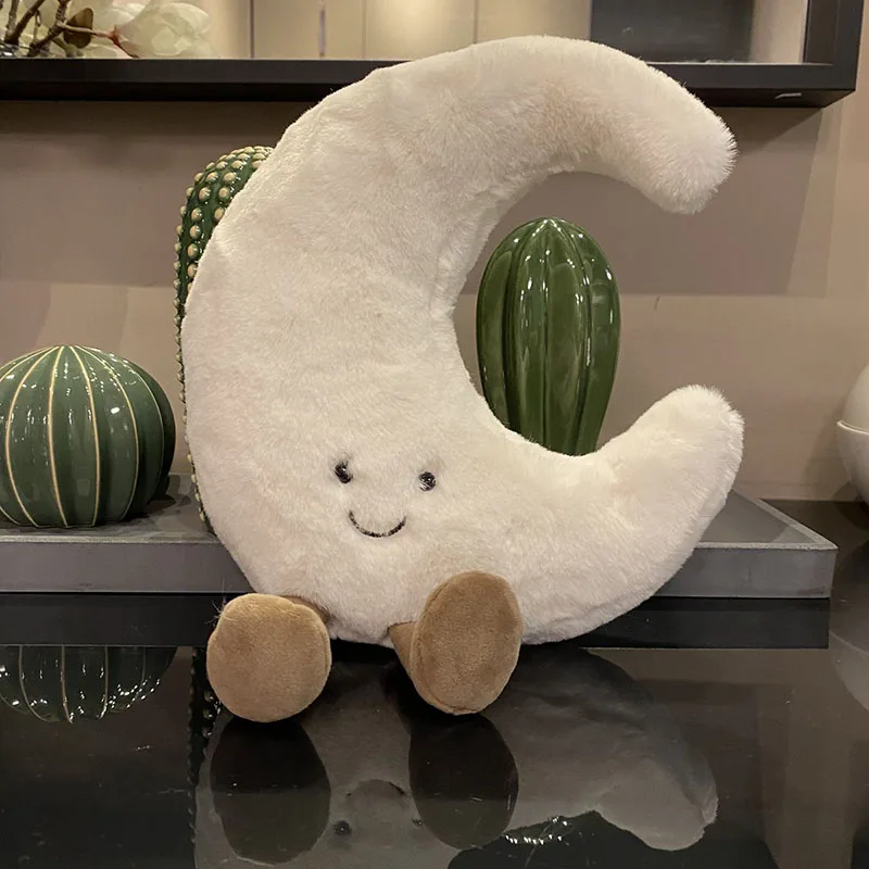 Niedlicher Mond oder Sonne Kuscheltier (ca. 30cm)