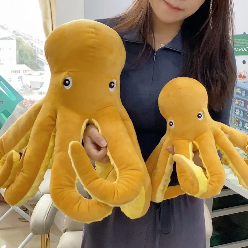 Gelber Tintenfisch Plüsch Oktopus (40, 60 oder 80cm)