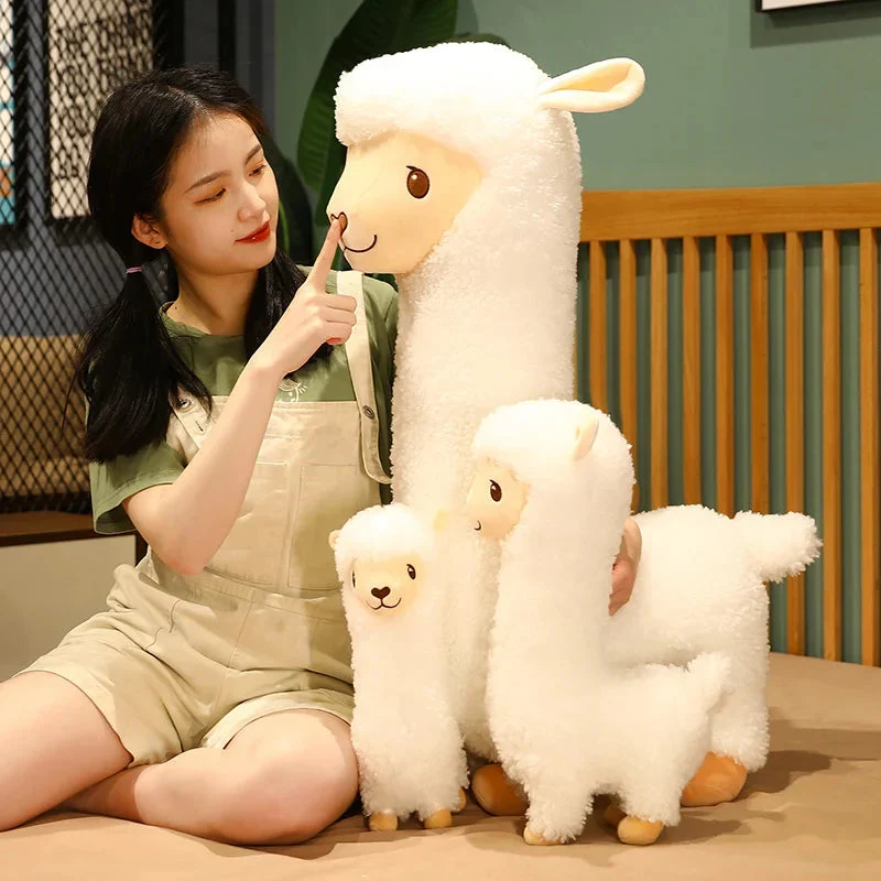 Plüschtier Alpaka Llama – Kuscheltier - Stofftier flauschig