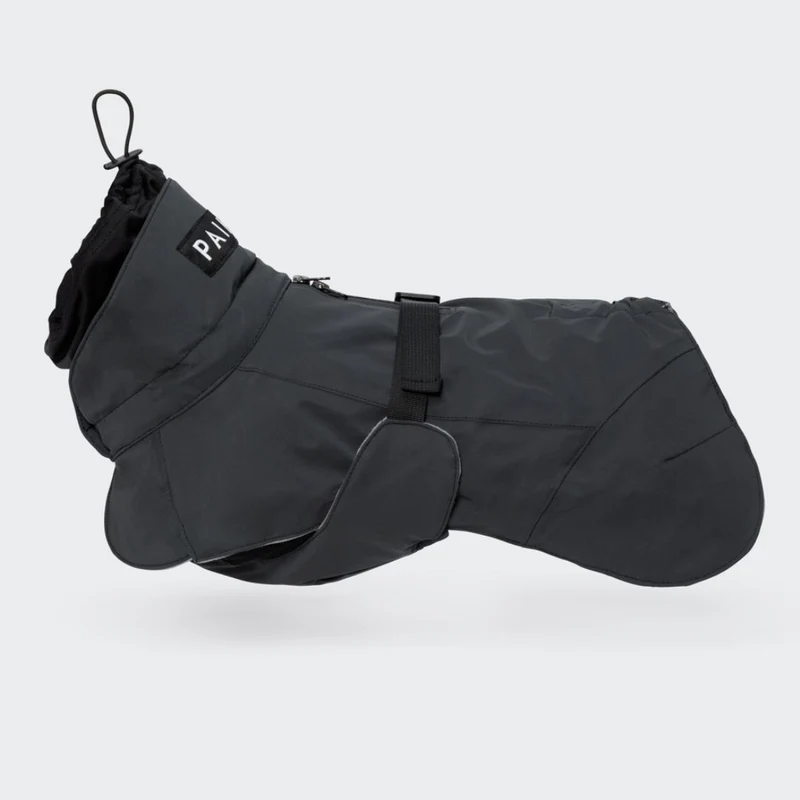 Vollreflektierender Hundewintermantel Dark