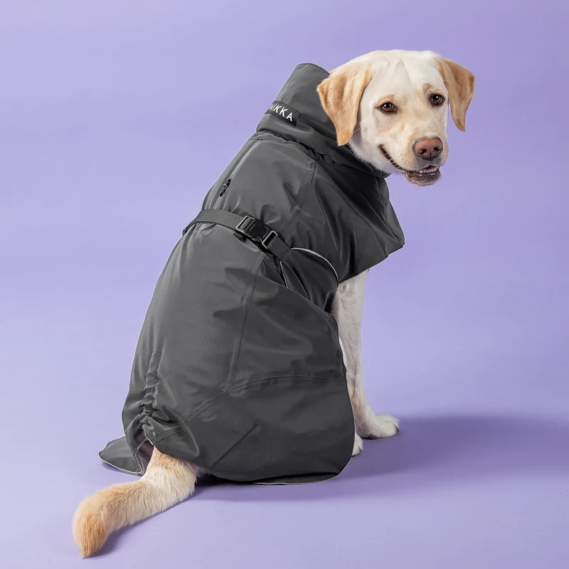 Vollreflektierender Hundewintermantel Dark