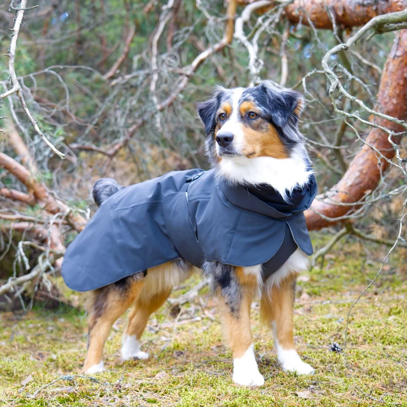 Vollreflektierender Hundewintermantel Dark
