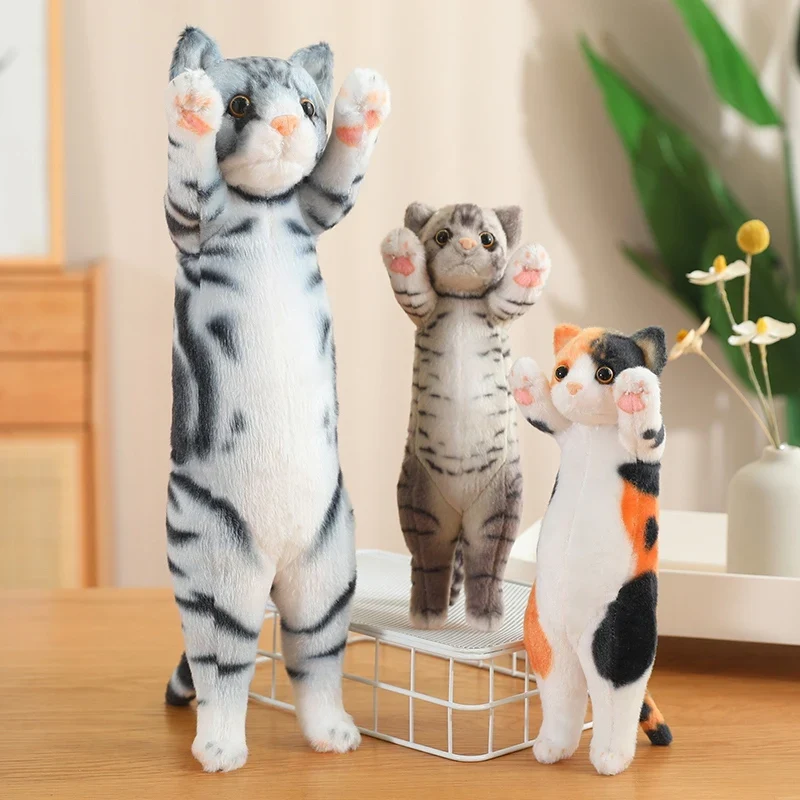Liebliche stehende Katze Stofftier (ca. 25, 40 oder 58cm)