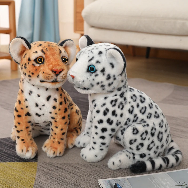 Leopard oder Schnee Leopard Kuscheltier (ca. 28/32cm)