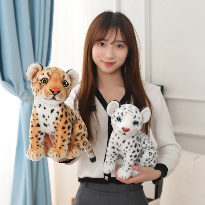 Leopard oder Schnee Leopard Kuscheltier (ca. 28/32cm)