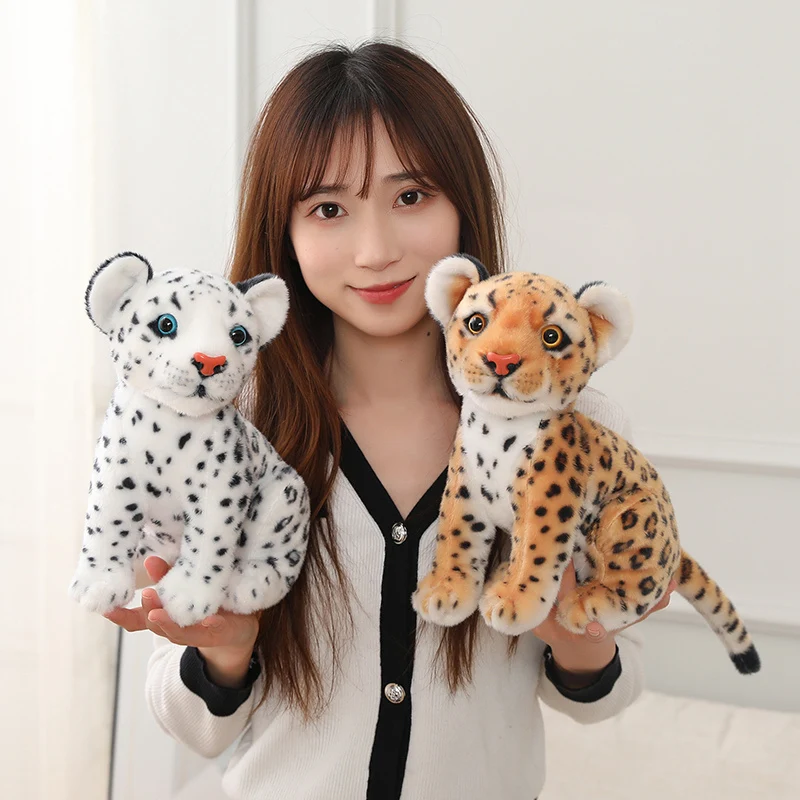 Leopard oder Schnee Leopard Kuscheltier (ca. 28/32cm)