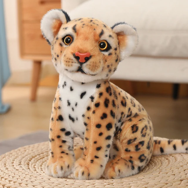 Leopard oder Schnee Leopard Kuscheltier (ca. 28/32cm)