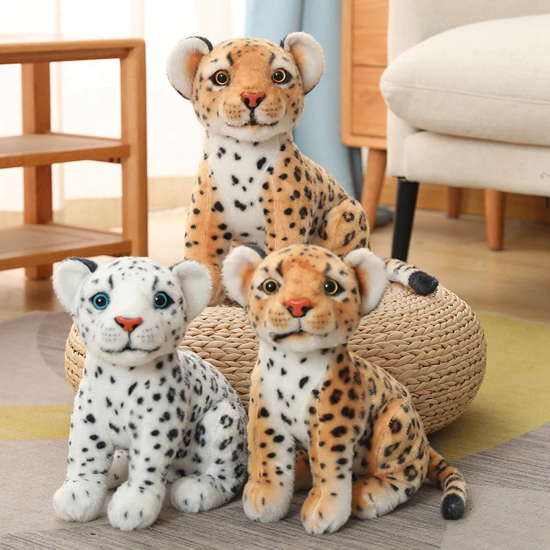 Leopard oder Schnee Leopard Kuscheltier (ca. 28/32cm)
