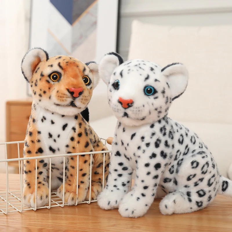 Leopard oder Schnee Leopard Kuscheltier (ca. 28/32cm)