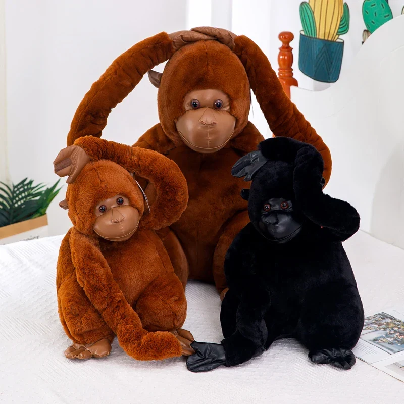 Plüschtier Gorilla – Kuscheltier - Stofftier braun schwarz
