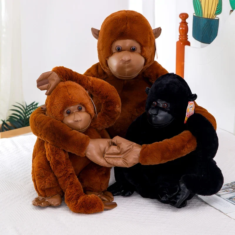 Plüschtier Gorilla – Kuscheltier - Stofftier braun schwarz