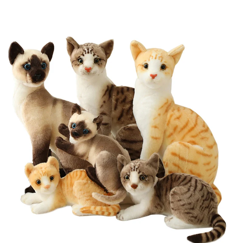 Tolle echt aussehende Katzen Kuscheltiere in vielen Motiven