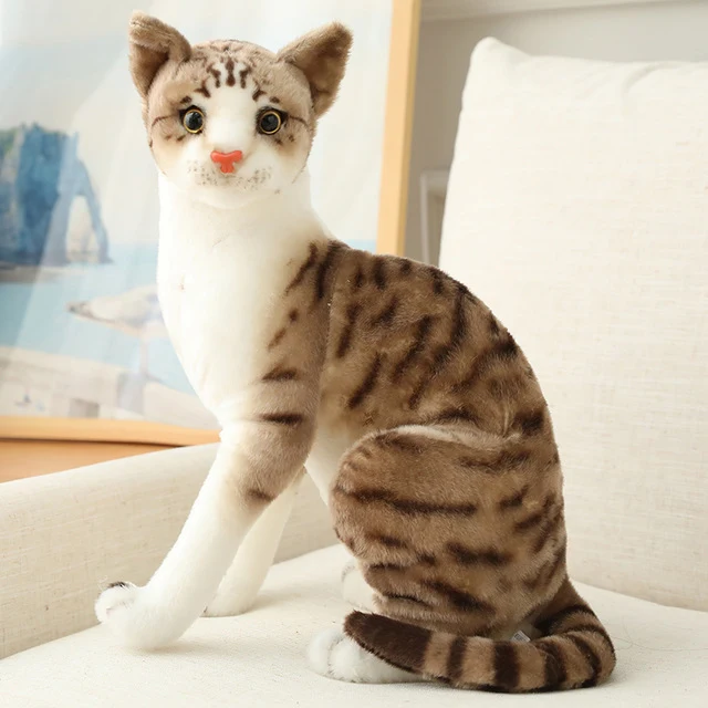 Tolle echt aussehende Katzen Kuscheltiere in vielen Motiven