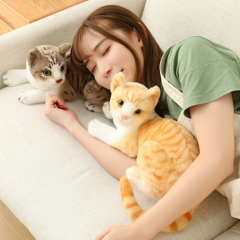 Tolle echt aussehende Katzen Kuscheltiere in vielen Motiven