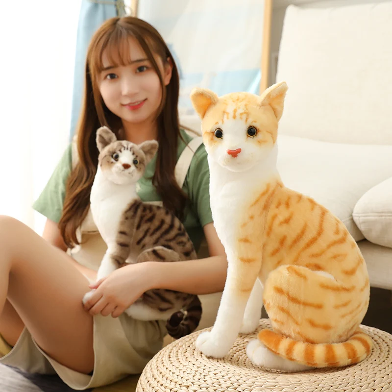 Tolle echt aussehende Katzen Kuscheltiere in vielen Motiven