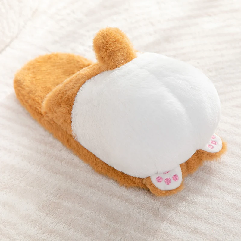 Flauschige Corgi Plüsch Hausschuhe