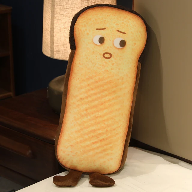 Rückenkissen im lustigen 3D Brot Design Brot Stofftier