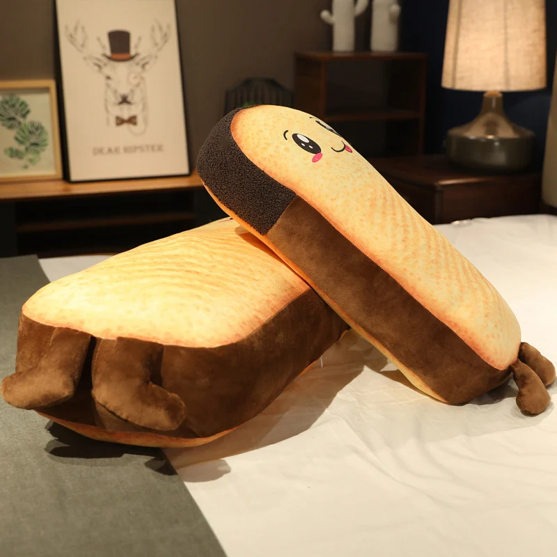 Rückenkissen im lustigen 3D Brot Design Brot Stofftier