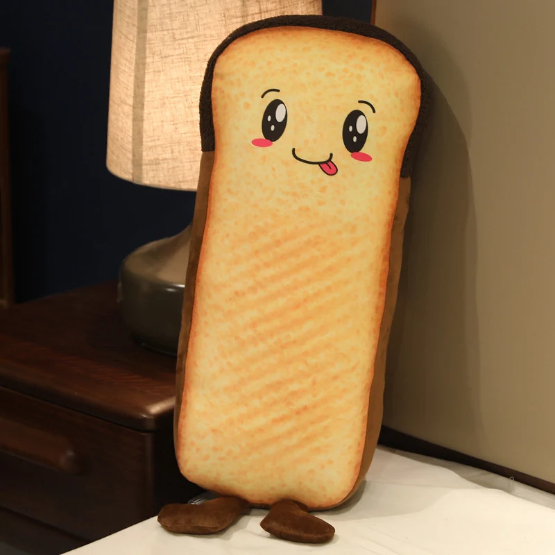 Rückenkissen im lustigen 3D Brot Design Brot Stofftier