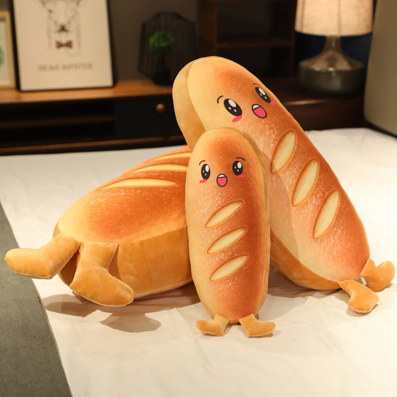 Rückenkissen im lustigen 3D Brot Design Brot Stofftier