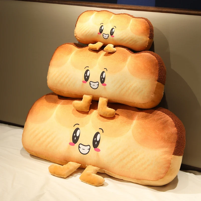 Rückenkissen im lustigen 3D Brot Design Brot Stofftier