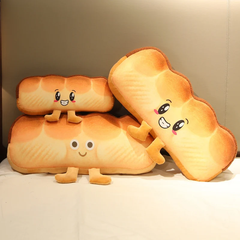 Rückenkissen im lustigen 3D Brot Design Brot Stofftier