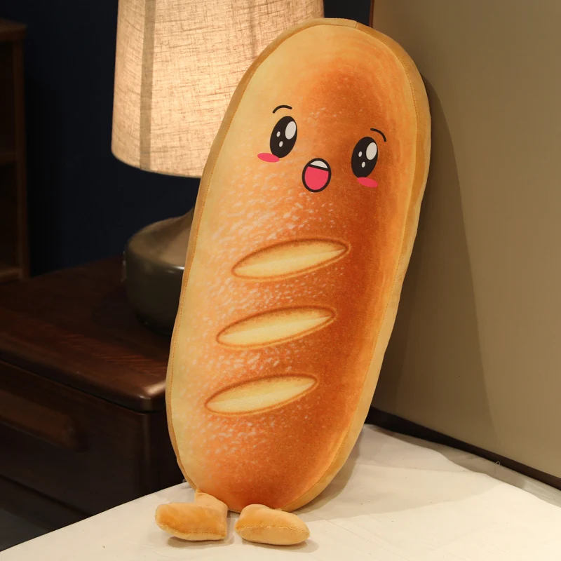 Rückenkissen im lustigen 3D Brot Design Brot Stofftier