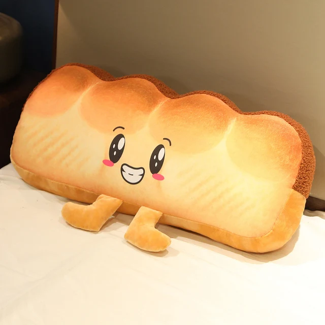 Rückenkissen im lustigen 3D Brot Design Brot Stofftier