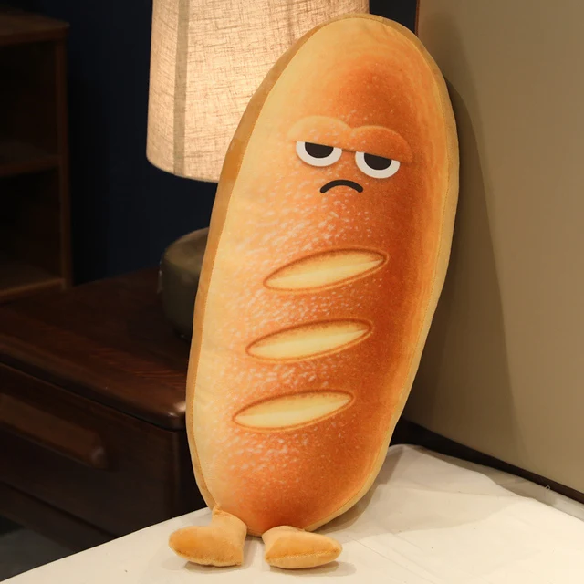 Rückenkissen im lustigen 3D Brot Design Brot Stofftier