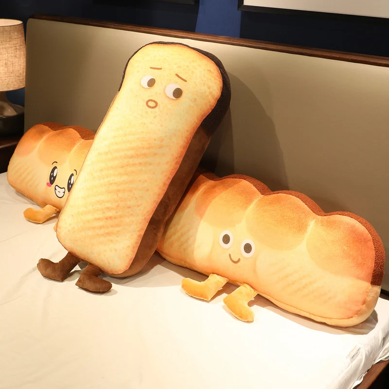 Rückenkissen im lustigen 3D Brot Design Brot Stofftier