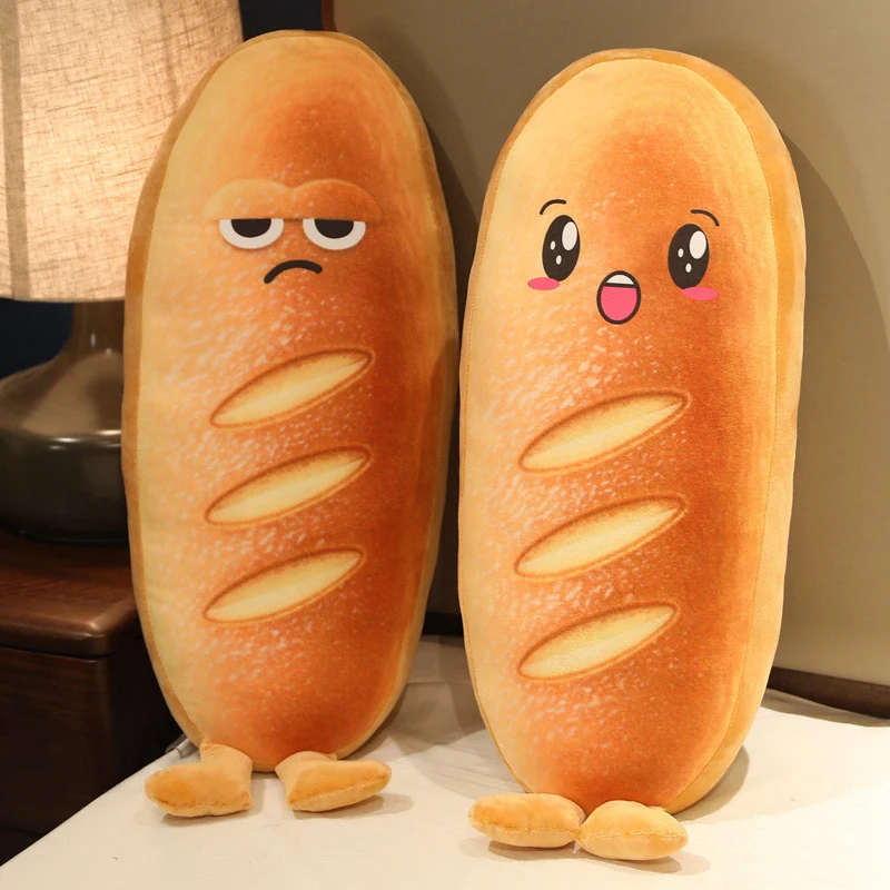 Rückenkissen im lustigen 3D Brot Design Brot Stofftier