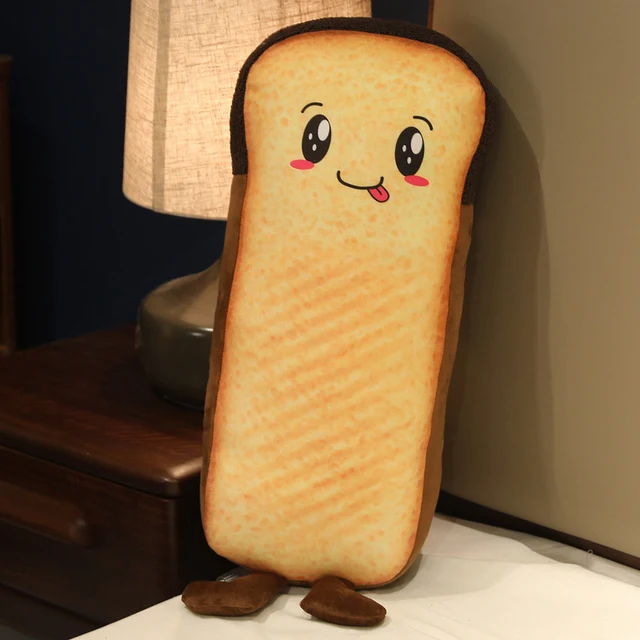 Rückenkissen im lustigen 3D Brot Design Brot Stofftier