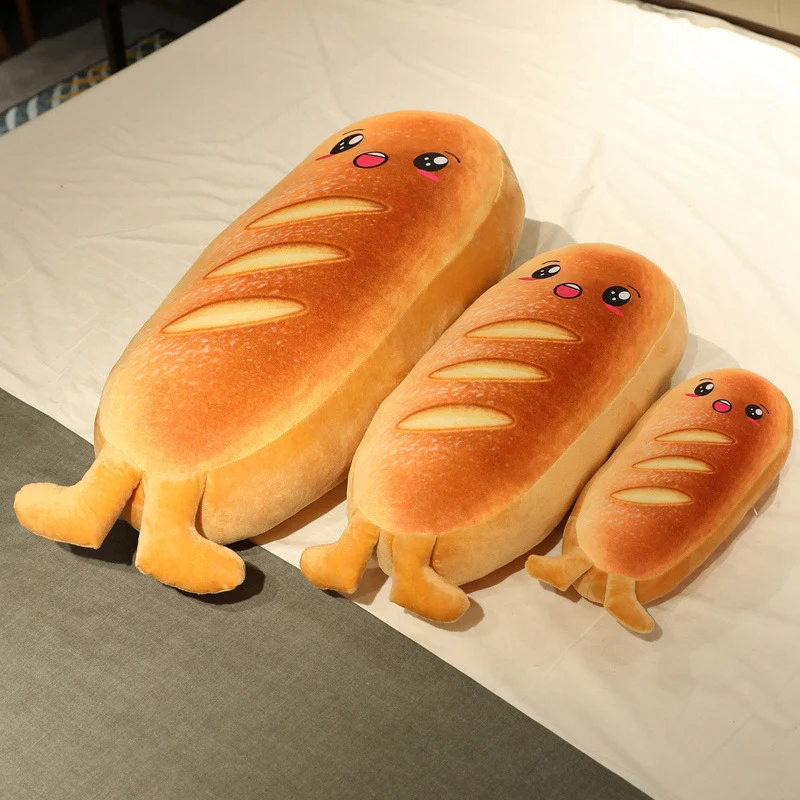 Rückenkissen im lustigen 3D Brot Design Brot Stofftier