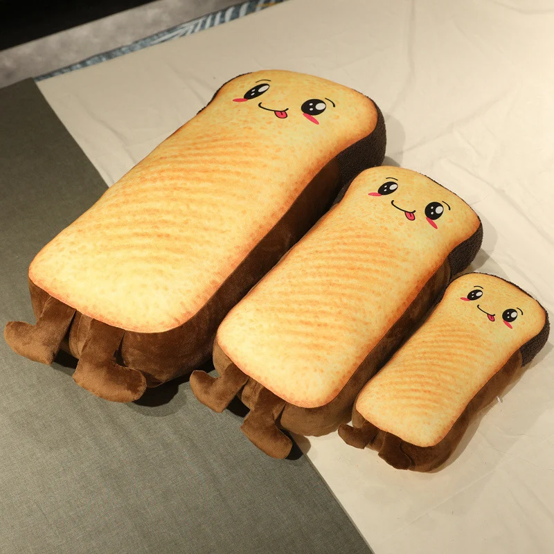 Rückenkissen im lustigen 3D Brot Design Brot Stofftier