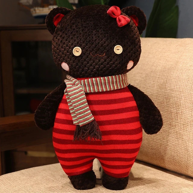 Teddy-Kuscheltier Schal und Pullover (ca. 55cm)
