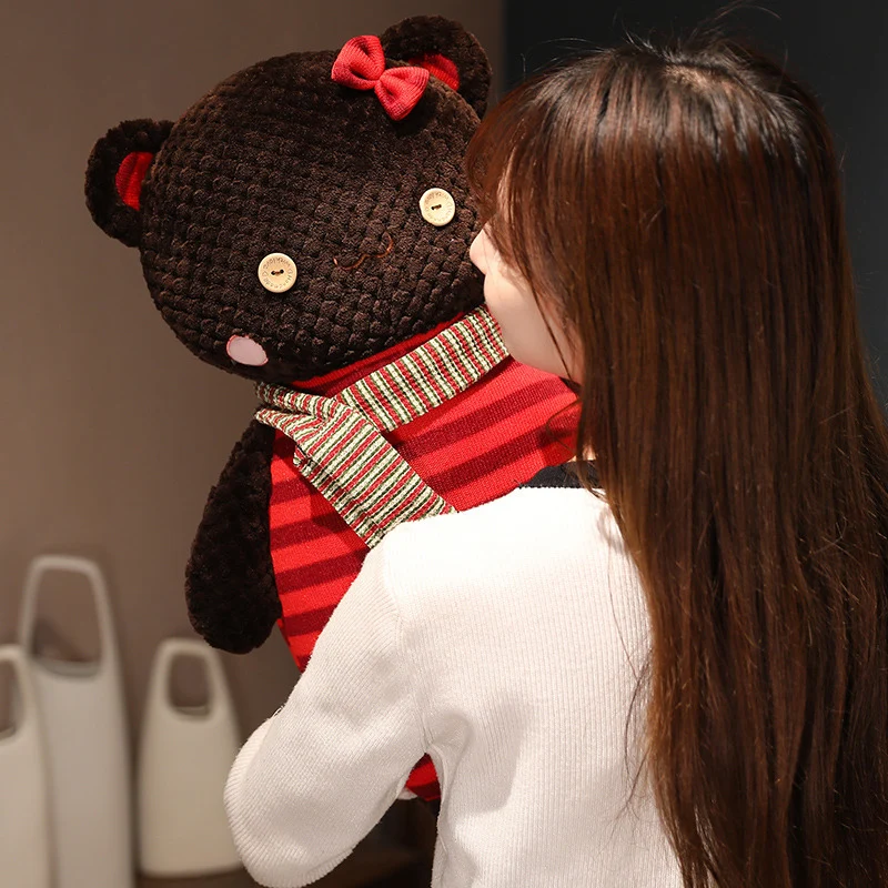 Teddy-Kuscheltier Schal und Pullover (ca. 55cm)