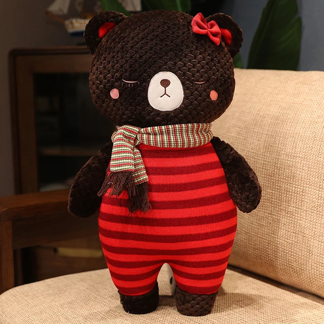 Teddy-Kuscheltier Schal und Pullover (ca. 55cm)