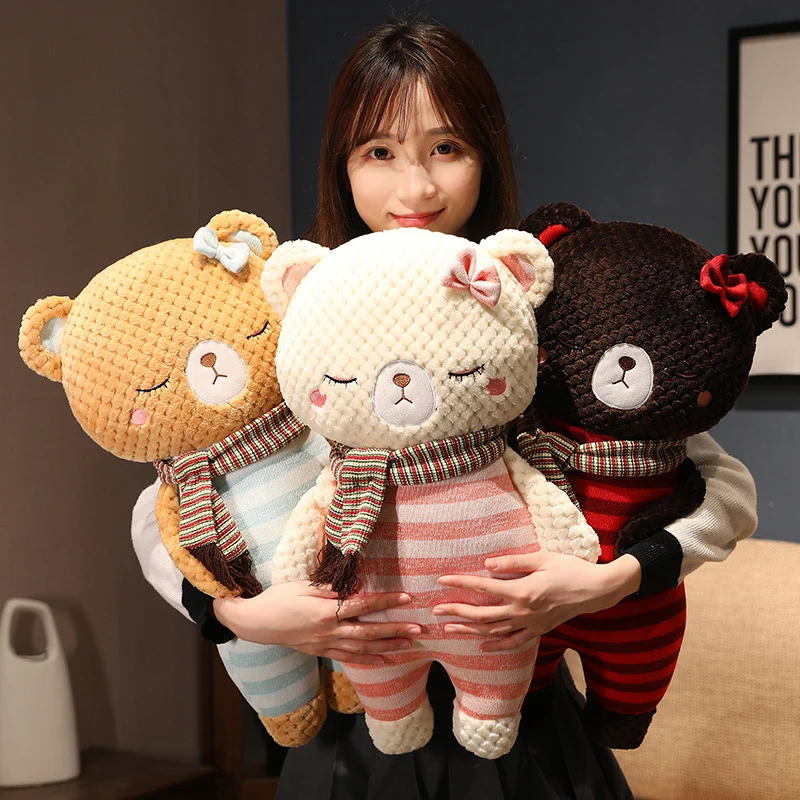 Teddy-Kuscheltier Schal und Pullover (ca. 55cm)