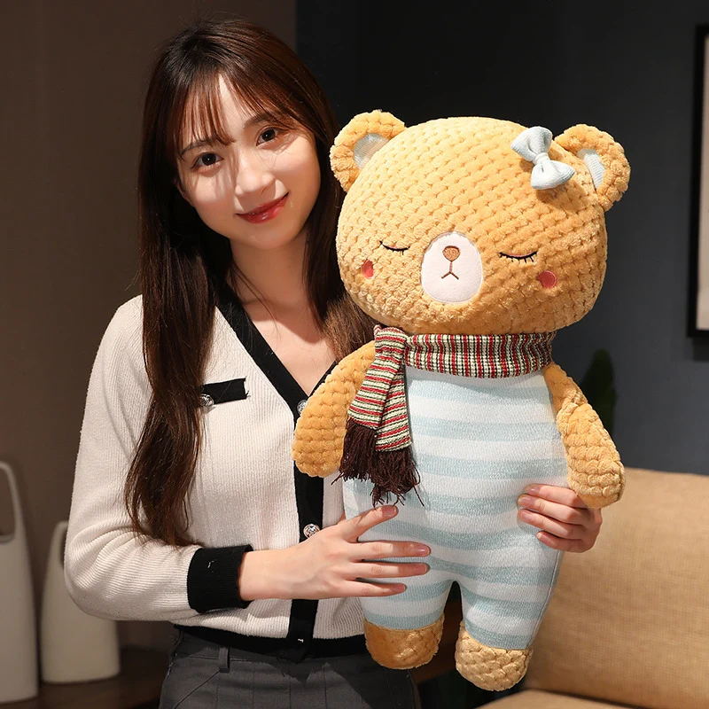 Teddy-Kuscheltier Schal und Pullover (ca. 55cm)