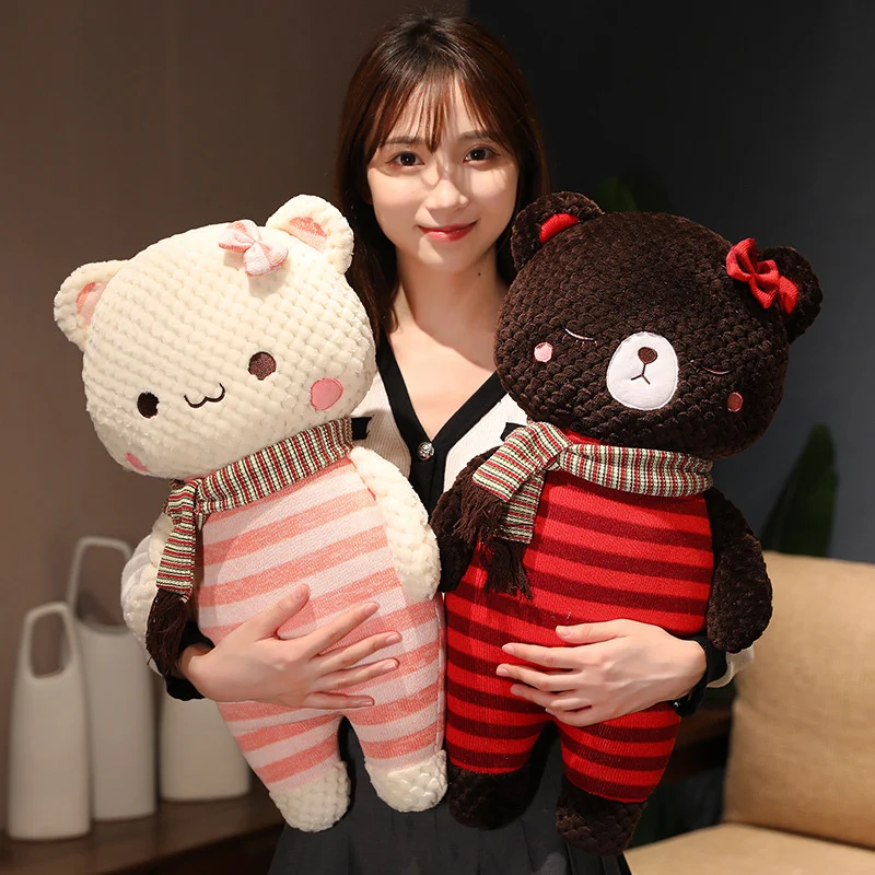 Teddy-Kuscheltier Schal und Pullover (ca. 55cm)