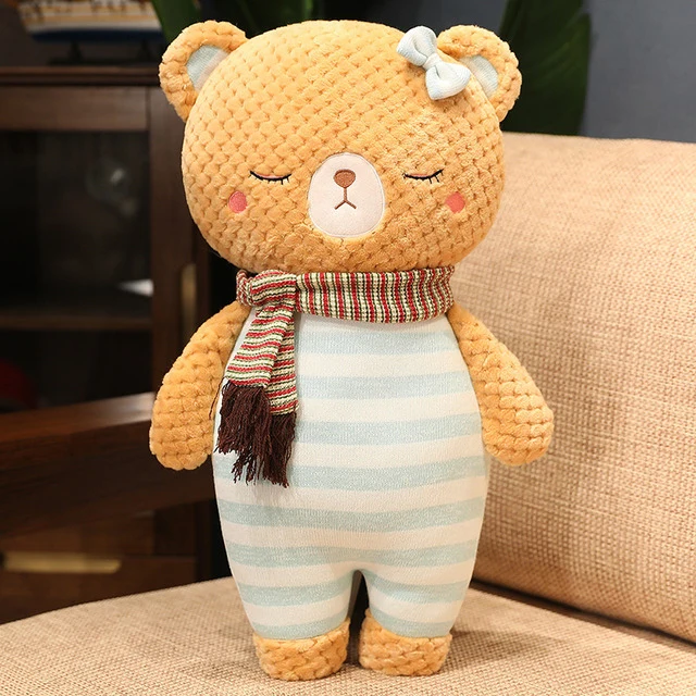 Teddy-Kuscheltier Schal und Pullover (ca. 55cm)