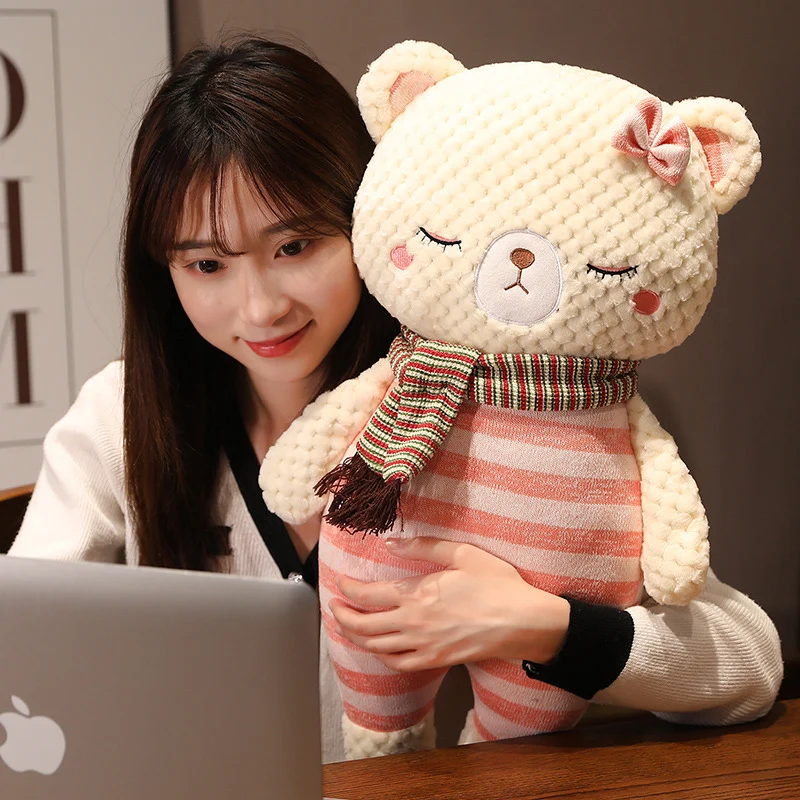 Teddy-Kuscheltier Schal und Pullover (ca. 55cm)