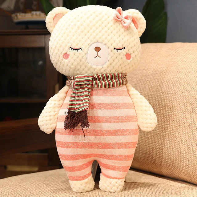 Teddy-Kuscheltier Schal und Pullover (ca. 55cm)