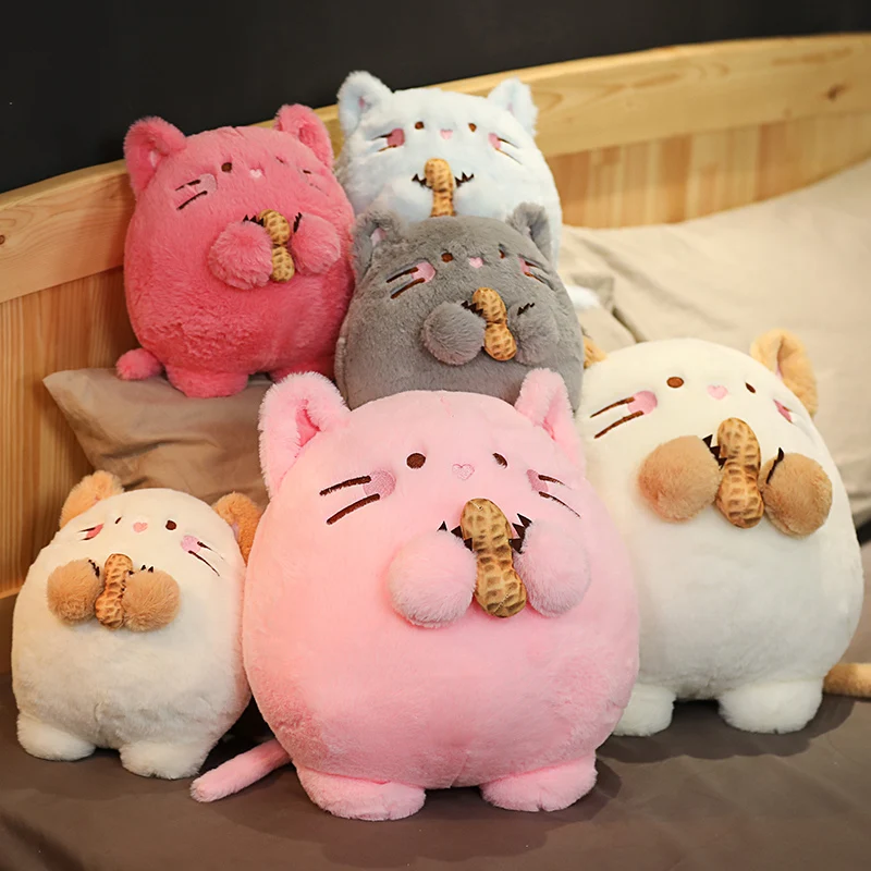 Plüschfigur niedliche Maus mit Erdnuss, 30 - 45 cm